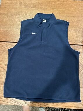 Nike Navy Fleece Jacket with White Swoosh